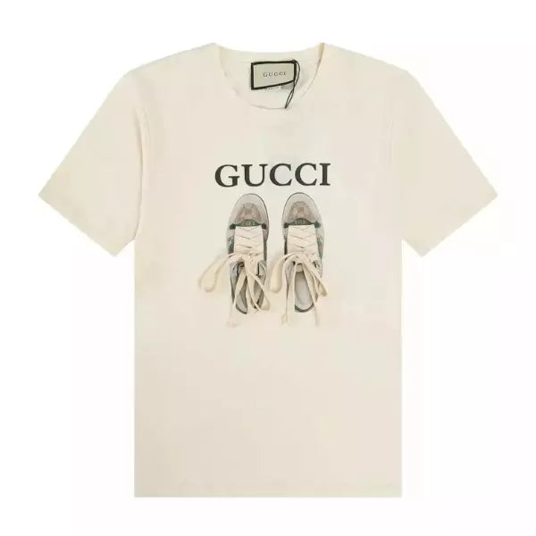 Camiseta GU C Oversized Tenis Cadarco Bege PRONTA ENTREGA