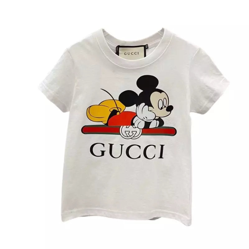 Camiseta GUCCІ x DisneУ Mickey Mouse II Infantil Branca